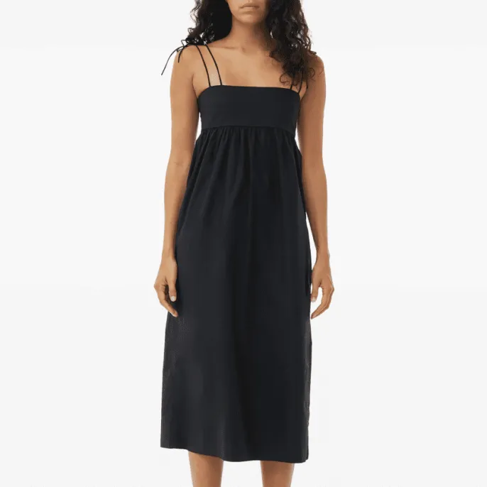 Платье жатое на бретелях, размер M