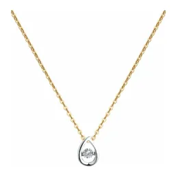 Колье с подвеской бриллиантом из золота