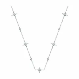 Колье звезды с фианитами из серебра