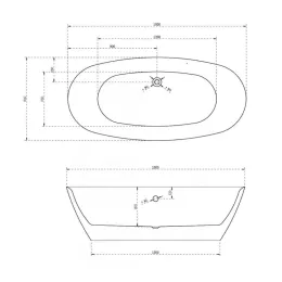 Ванна Abber Kristall 170x75 AT9703