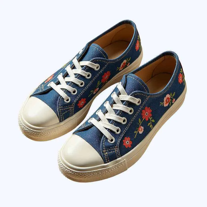 Кеды Nuvella Casual Flower (синие, размер 39)