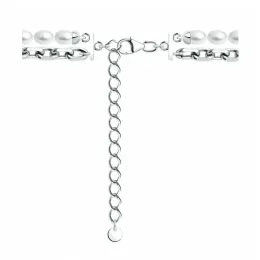 Колье с жемчугом из серебра с позолотой