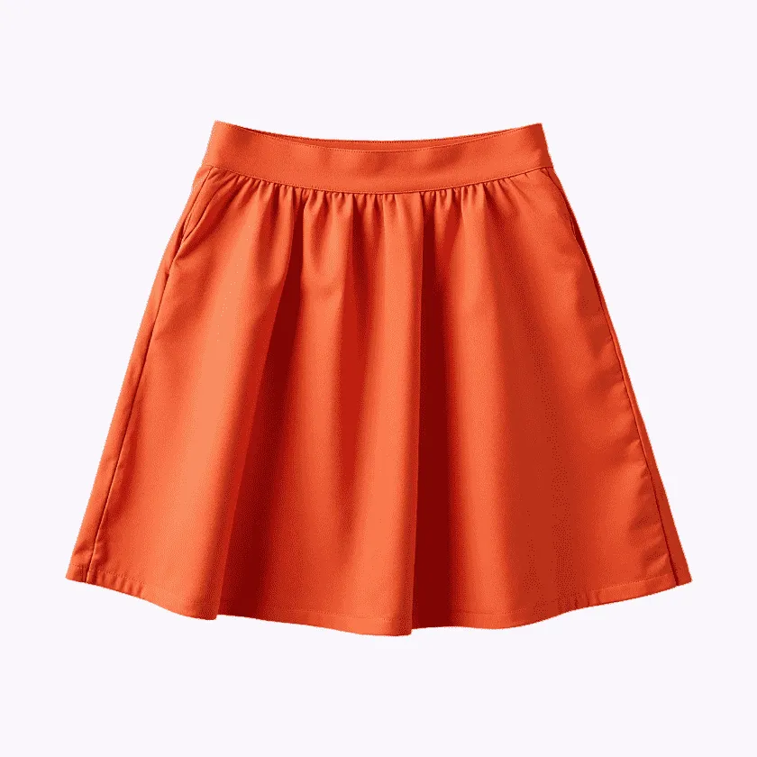 Юбка Nuvella оранжевая расклешенная (оранжевая, размер S)